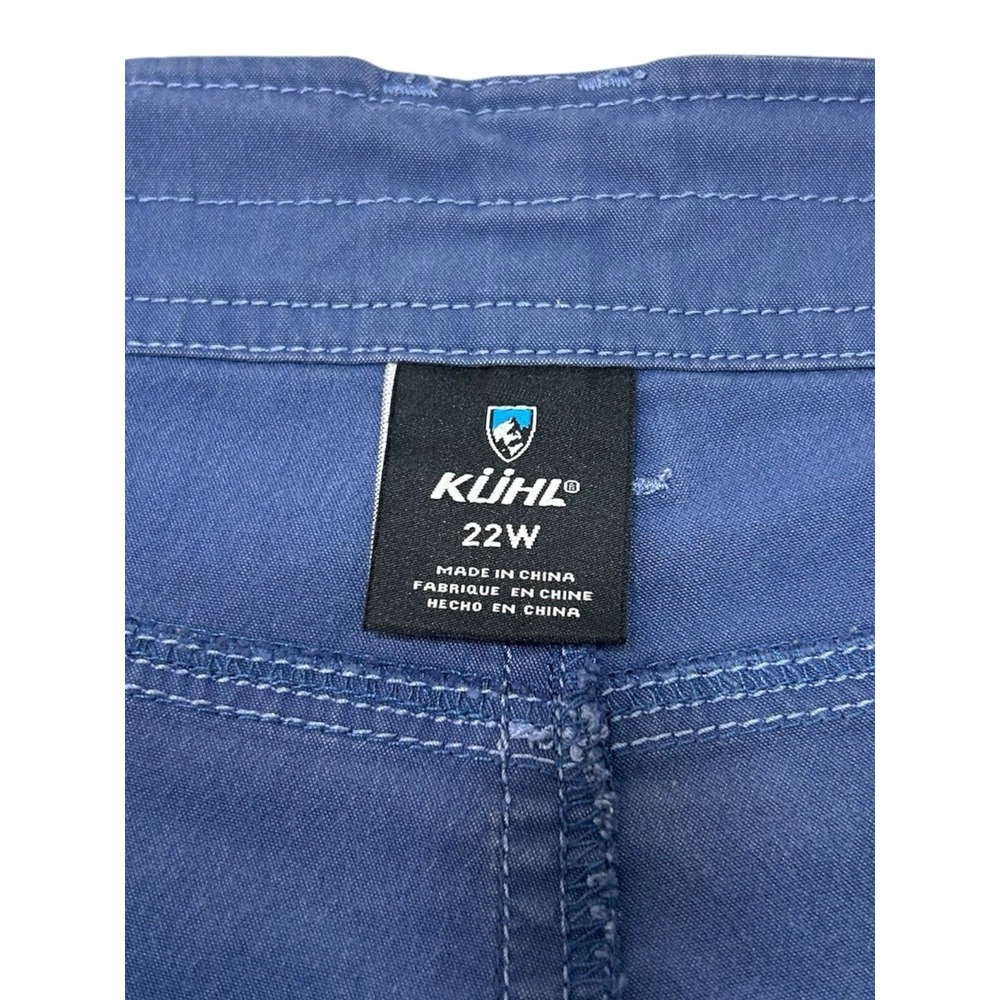 Kühl Womens Splash Cargo Shorts Navy Blue Snap Pockets Hiking 6084 Plus Size 22W - Picture 3 of 6
